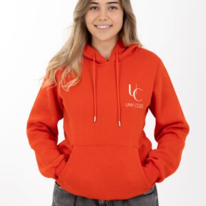 Turuncu rahat kesim sweatshirt, kış giyim, rahat giyim